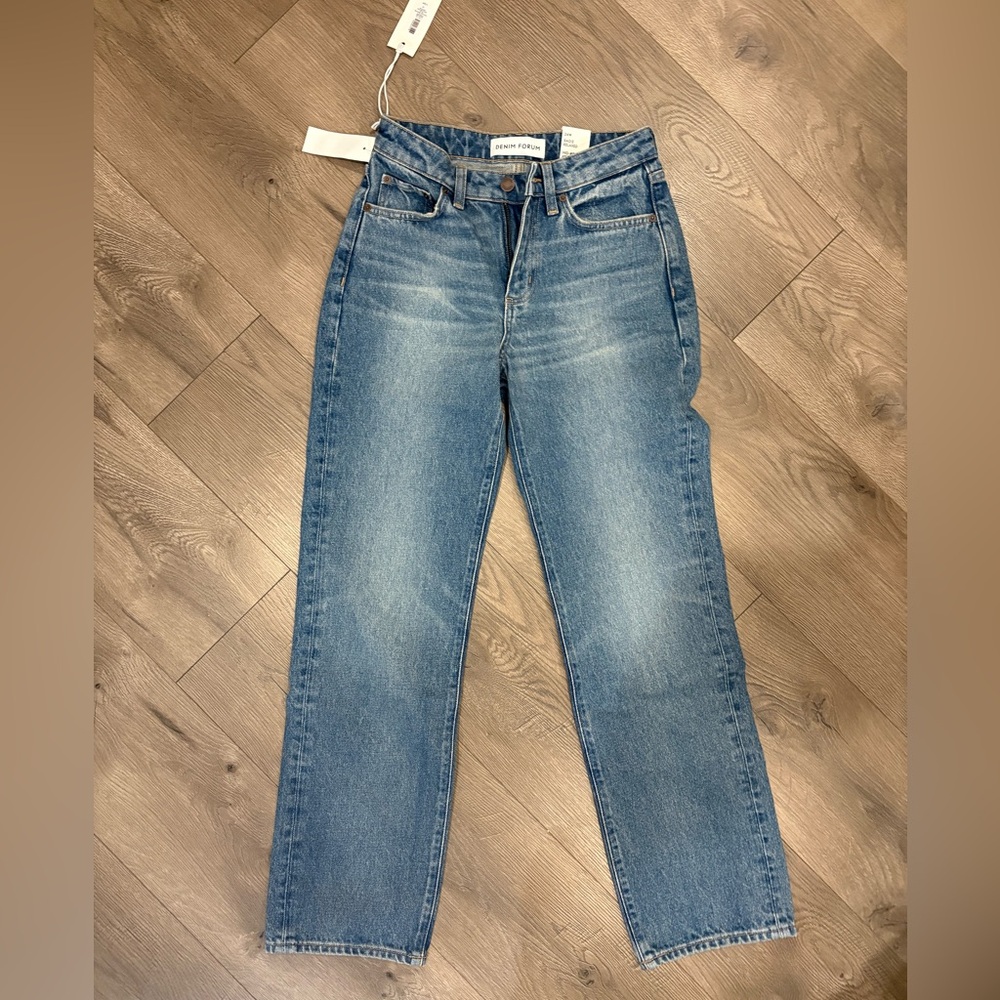 Denim Forum Mid-Rise Straight Jeans